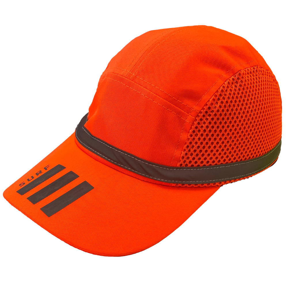 Casco tipo Jockey De Seguridad Bump Cap High Vision Fluor Naranjo