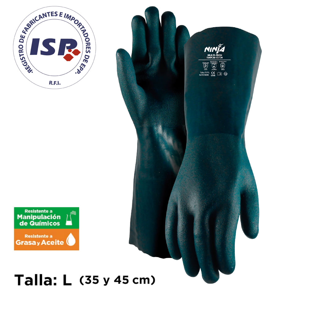 Guante de Seguridad Templar Resistente Manipulación Químicos / Grasas y Aceites Ninja