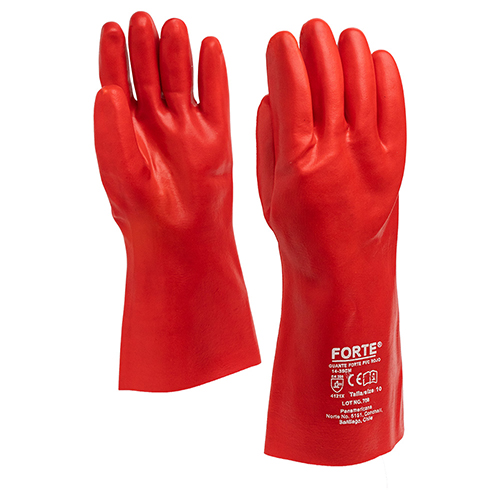 Guante PVC 14-35 Cms Rojo