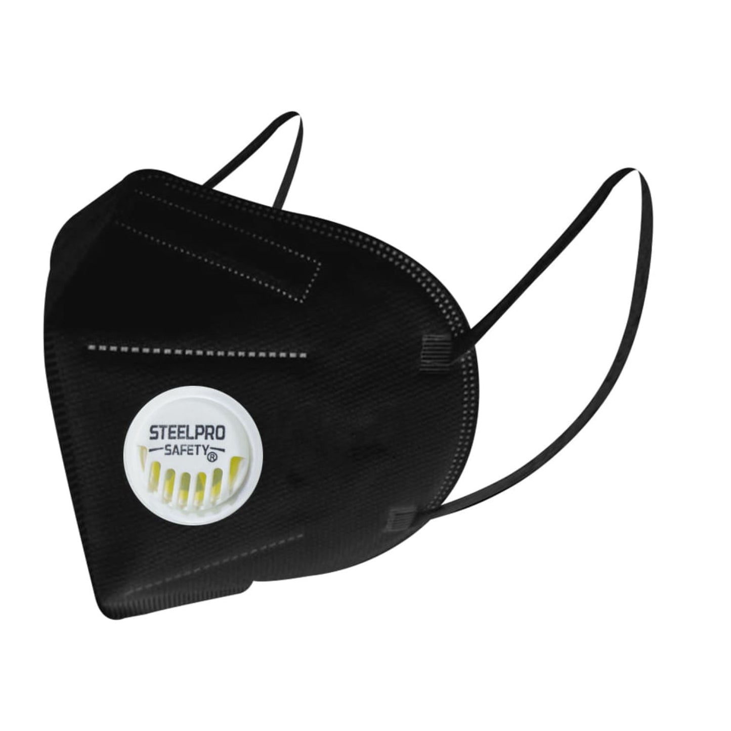 Mascarilla KN95 con valvula Negra Steelpro (10 Unidades)