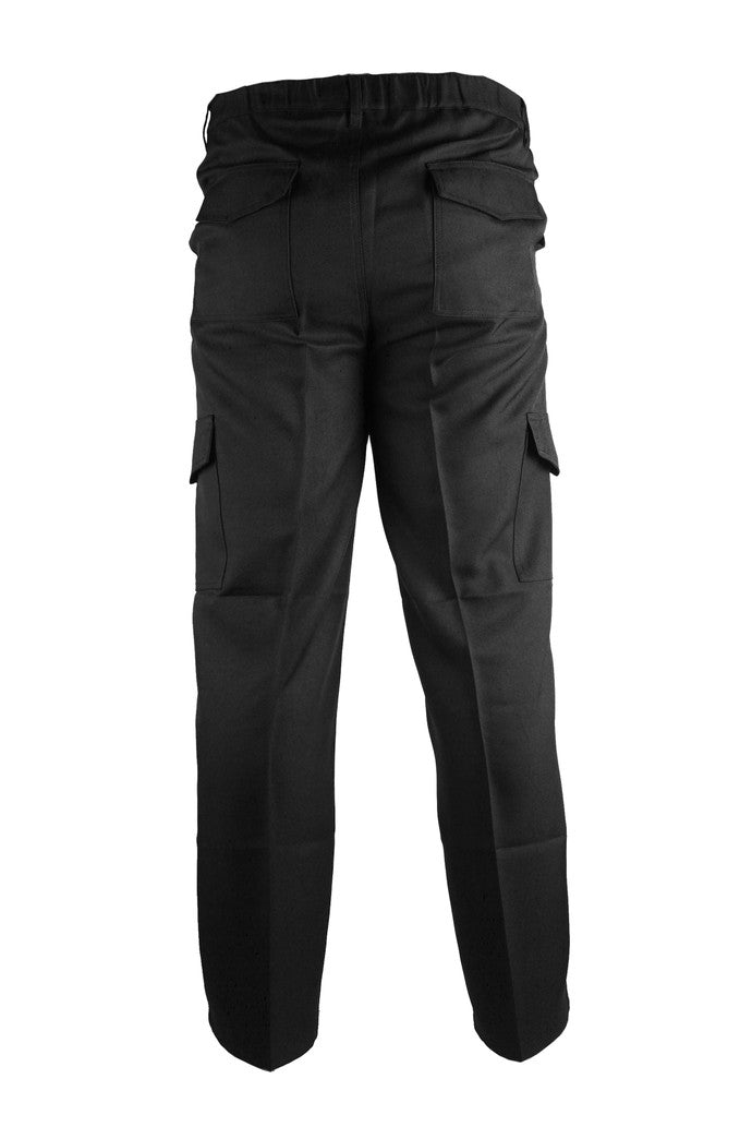 Pantalon Cargo Negro Gabardina