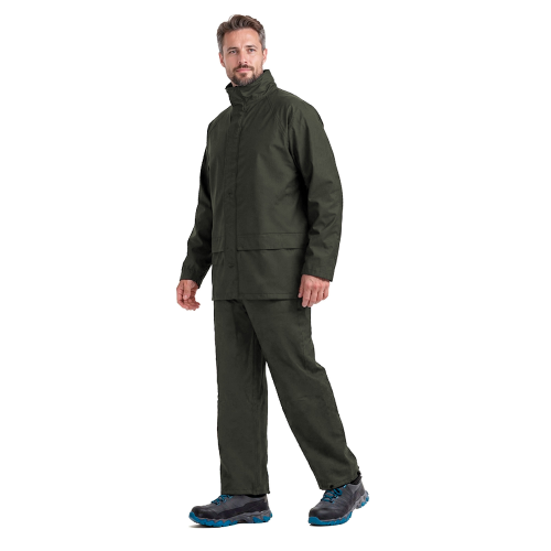 Traje Pu/pvc Alaska Verde Petroleo