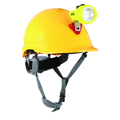 Casco Steelpro ABS MTA Amarillo con Portalámpara Full