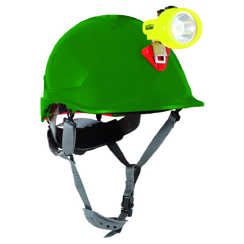 Casco Steelpro ABS MTA Verde con Portalámpara Full