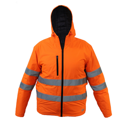 Parka HW Cochamo Polaris Reversible Negra/ Naranjo c/Cinta