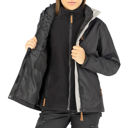 Parka Desmontable Quebec Ottawa 3 en 1 Mujer Negro