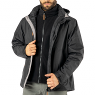 Parka Desmontable Quebec Ottawa 3 en 1 Negro