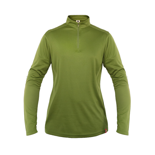 Polera Quebec Half-zip Mujer Verde Oliva