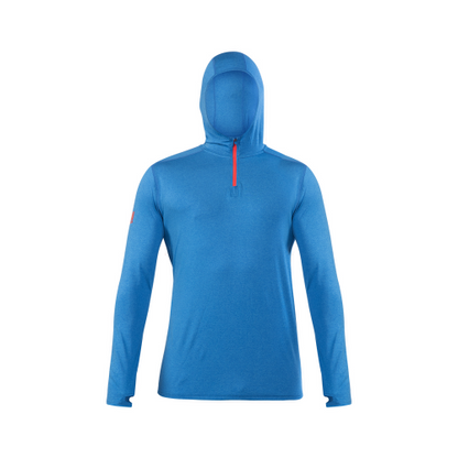 Polera Dry Fit HW SPX C/ Gorro Manga Larga Hombre Electric Blue