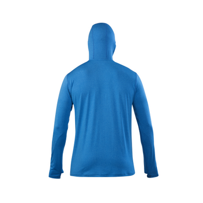 Polera Dry Fit HW SPX C/ Gorro Manga Larga Hombre Electric Blue