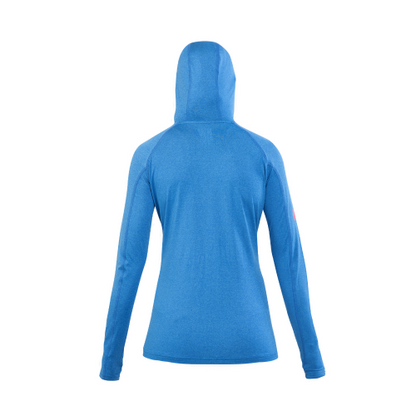 Polera Dry Fit HW SPX C/ Gorro Manga Larga Mujer Electric Blue