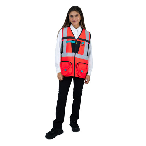 Chaleco Geólogo Alaska Xpert Mujer Rojo