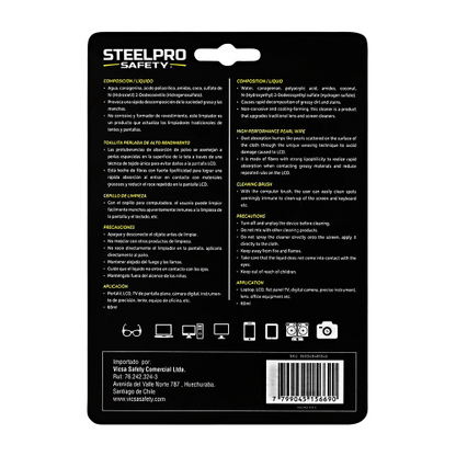 Kit de Limpieza para Lentes y Pantallas Steelpro