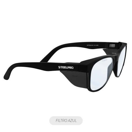 Lente de Seguridad Safeblack Claro Blue Blocker Steelpro