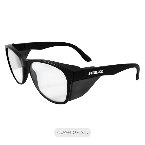 Lente de Seguridad Safeblack Claro Full Reader +2.0D Steelpro