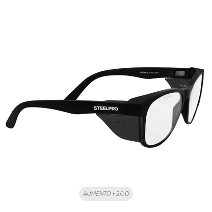 Lente de Seguridad Safeblack Claro Full Reader +2.0D Steelpro