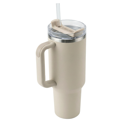 Mug Térmico C/ Bombilla Gris Claro