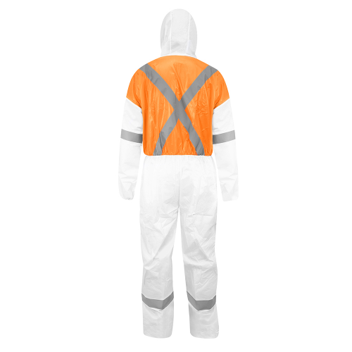 Buzo de Protección Steelpro 7722 Bicolor Blanco/naranjo con ISP