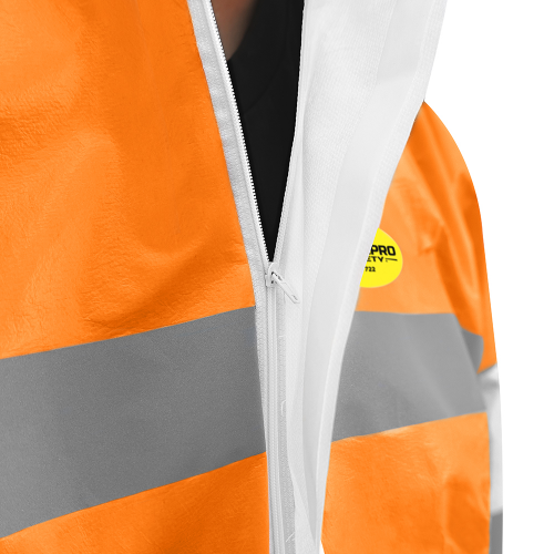Buzo de Protección Steelpro 7722 Bicolor Blanco/naranjo con ISP