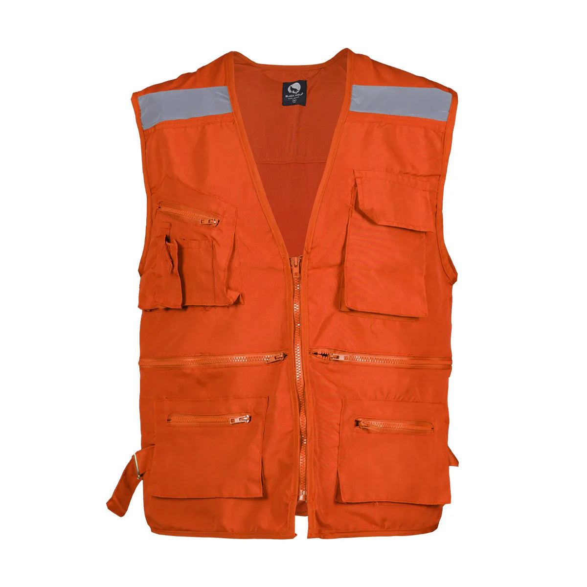 Chaleco Geologo Poplin con reflectante Naranjo