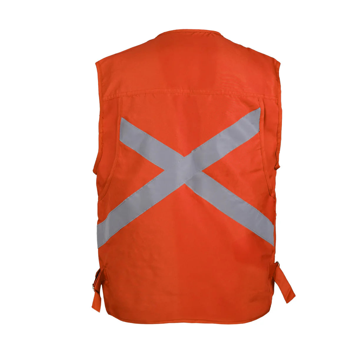 Chaleco Geologo Poplin con reflectante Naranjo