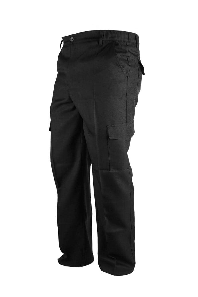 Pantalon Cargo Negro Gabardina